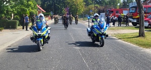 Policjanci WRD podczas pilotażu konduktu żałobnego