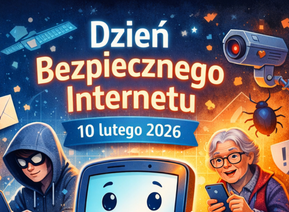 Kolorowy plakat promujący Dzień Bezpiecznego Internetu.